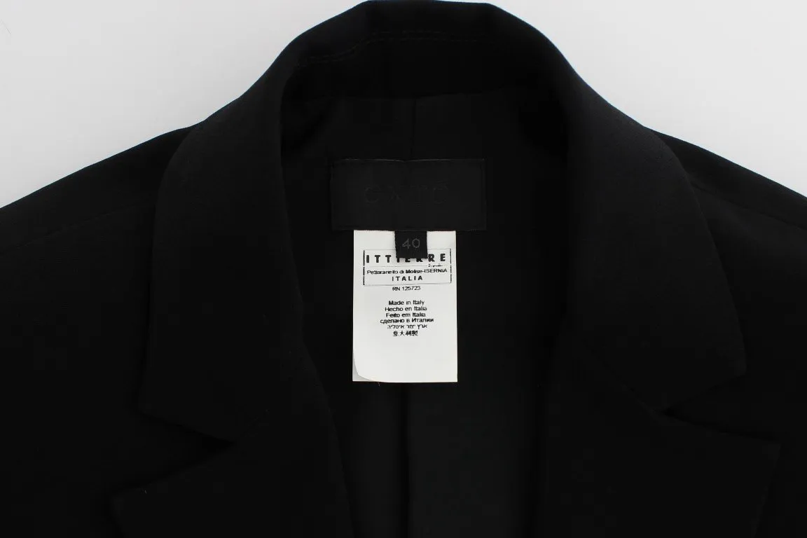Black Two Button Two Piece Suit