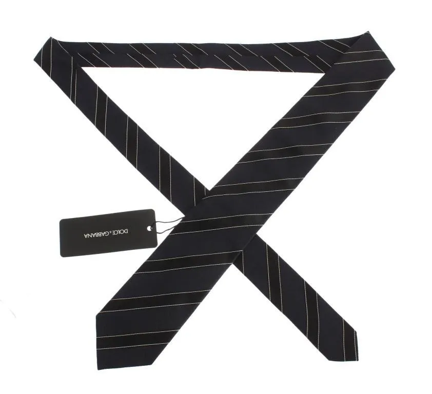 Blue Black Striped Tie