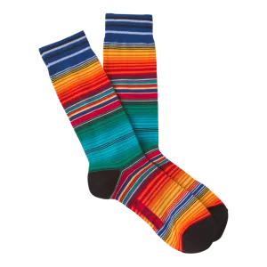 Blue Cuff Serape Men's Socks