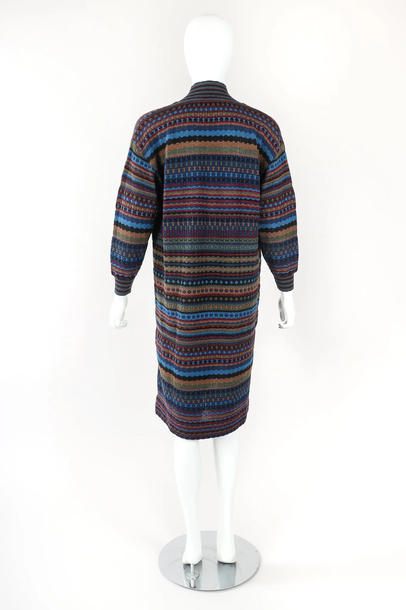 Blue Dobby Stripe Sweater Dress