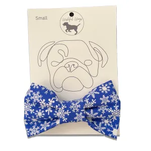 Blue Snowflake Bow Tie