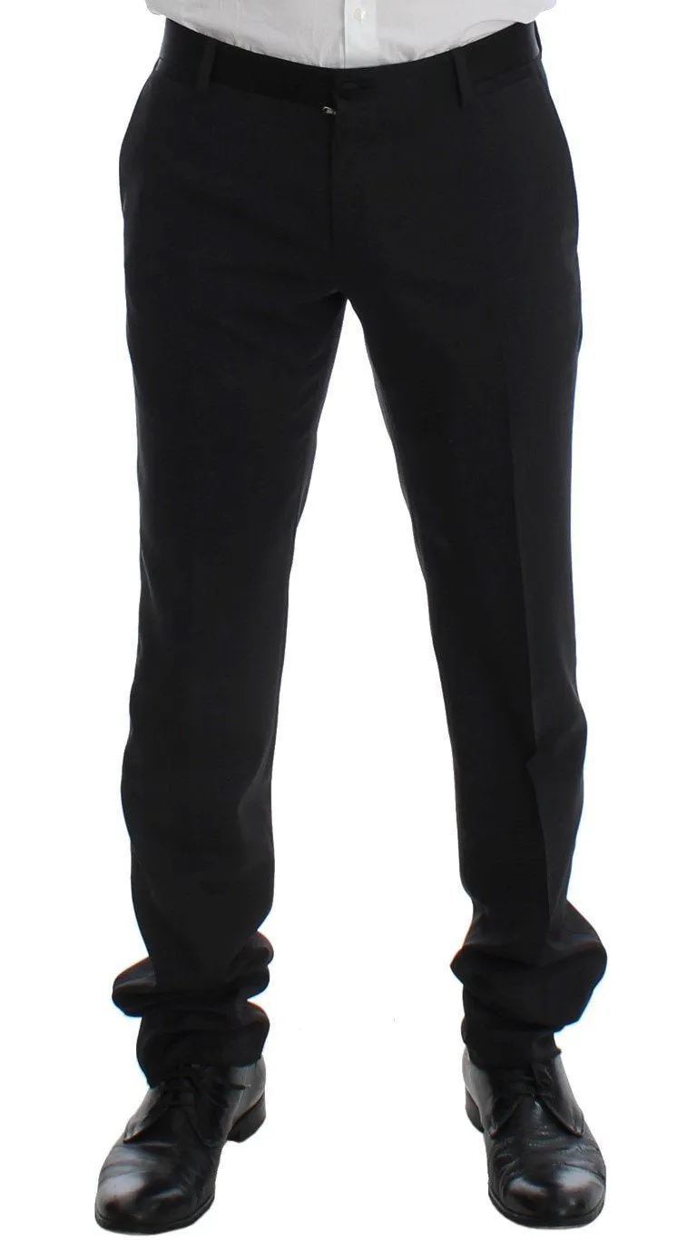 Blue Velvet Gray 3 Piece Slim Fit Suit