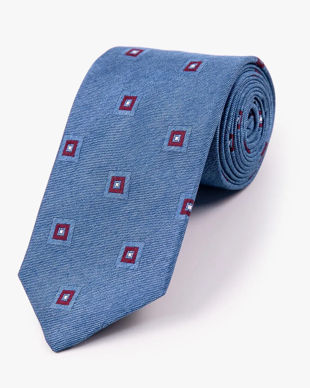 Blue Woven Spaced Neat Tie