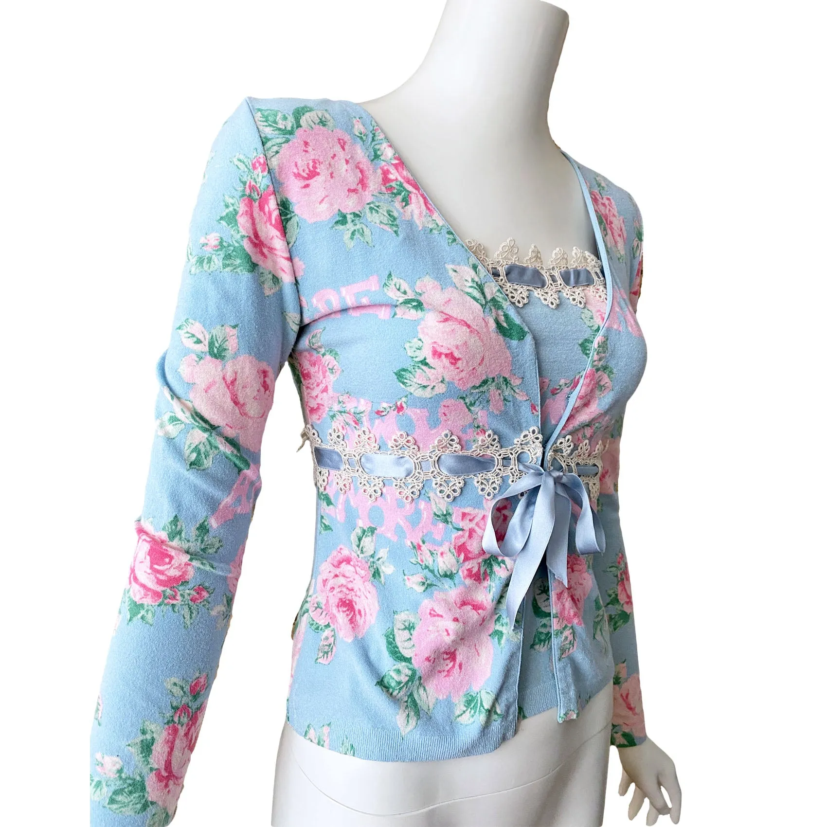Blumarine Y2K Amore Cardigan Set