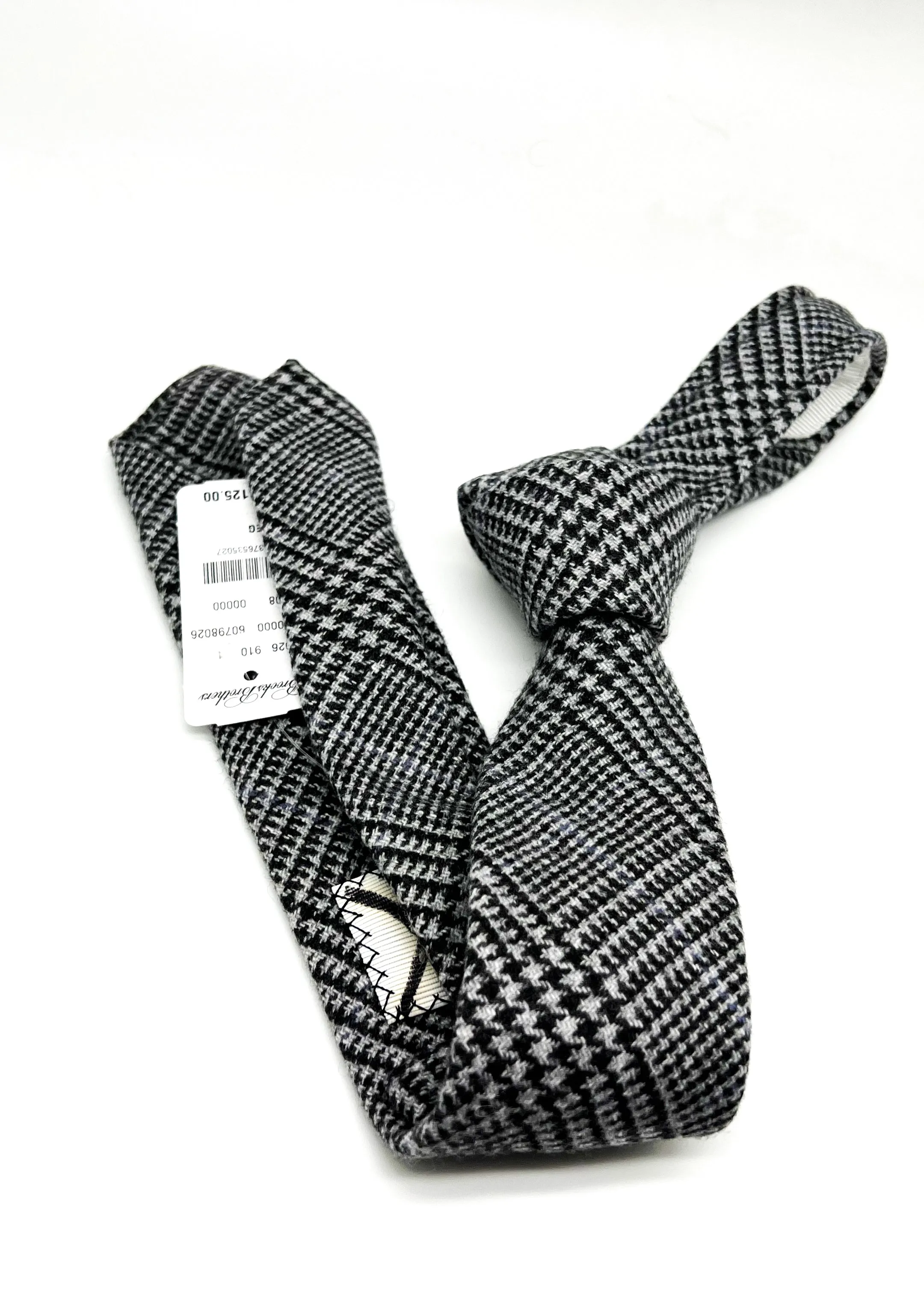 BROOKS BROTHERS BLACK FLEECE -By THOM BROWNE Cashmere Blend Check- Tie