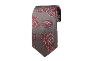 Brown Paisley Silk Tie