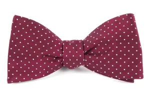 Burgundy Mini Dots Bow Tie