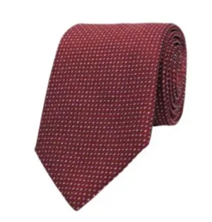 Burgundy Woven Micro Neat Tie