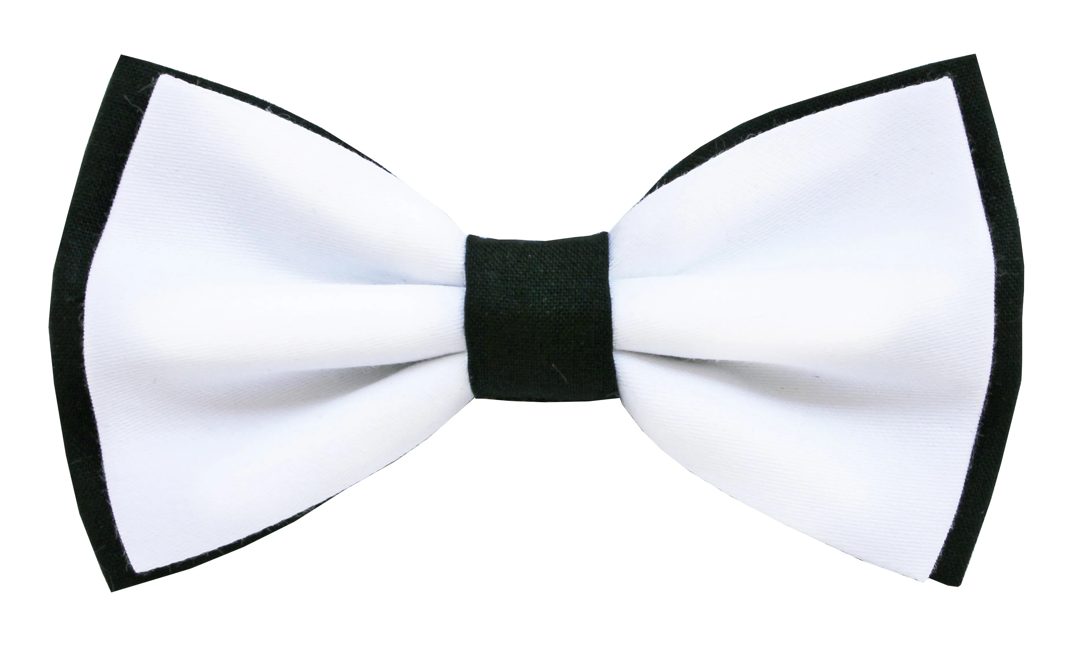 Capsule Collection Cotton Black & White Tuxedo Bow Tie