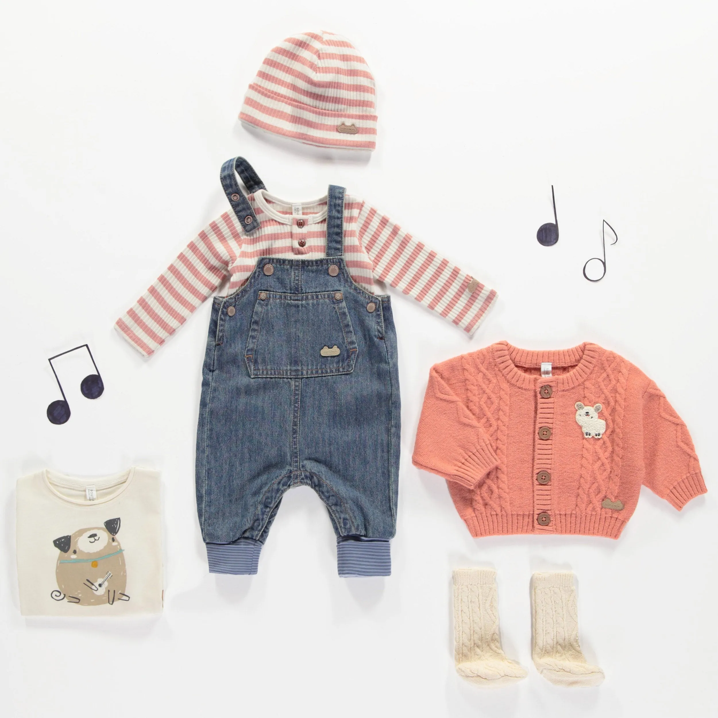 Cardigan en tricot le orange à détails torsadés, naissance || Orange knit cardigan with twisted details, newborn