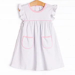 Cassidy Pima Ruffle Dress, Pink
