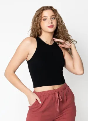 C'est Moi Bamboo Ribbed Tank