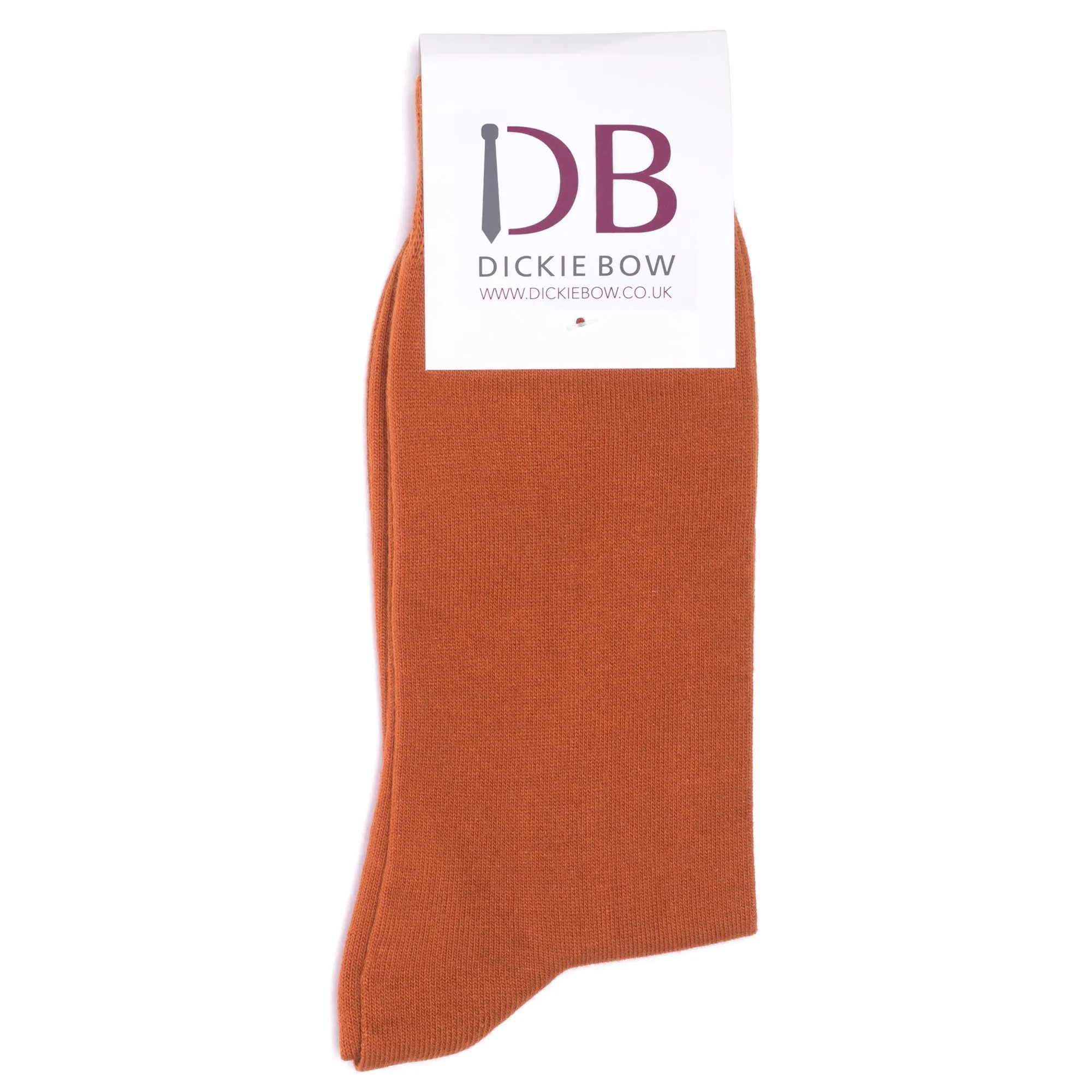 Charlie Burnt Orange Wool Tie, Pocket Square and Cotton Sock set