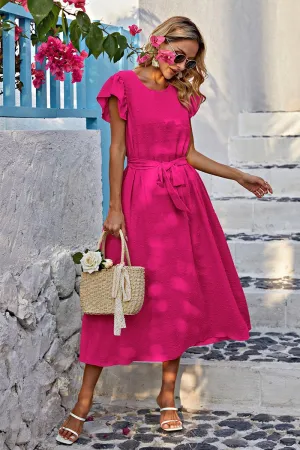 Chic Ruffle Bliss Midi Dress