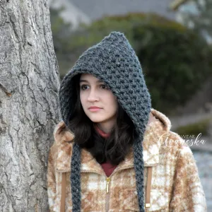 Chunky Hood Hat with Ties | THE NEWRY