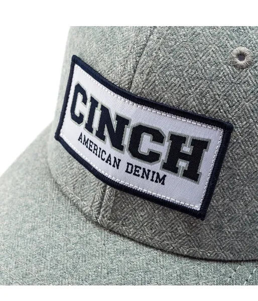CINCH MENS GREY AND WHITE MESH CAP - OSFA