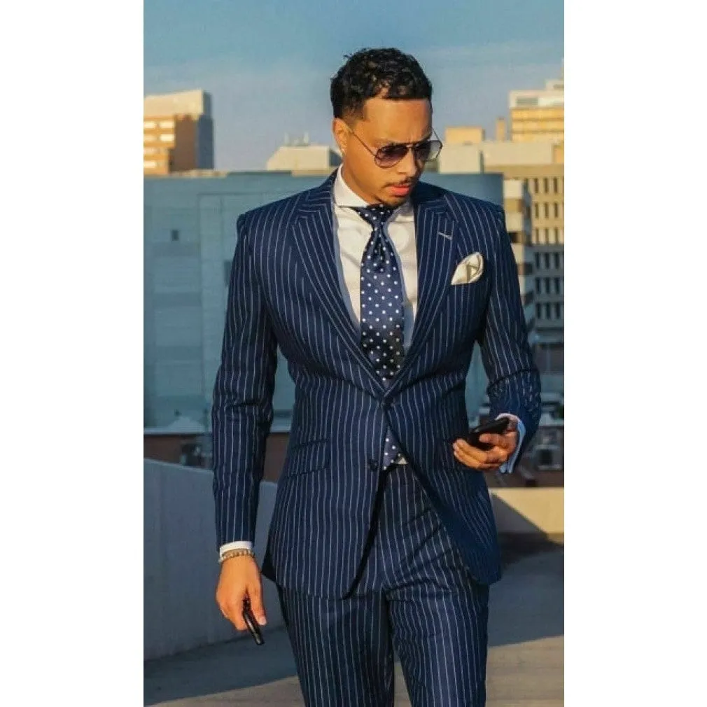 ContiNent 33 Men Suits Costume Homme Pinstripe Plaid Tuxedos Blazer Men Sets High Quality Formal Wedding Groom Business Causal Prom Tailored