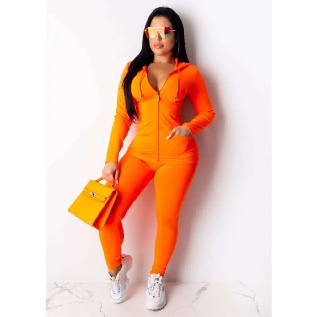 ContiNent 33 Two Piece Set Tracksuit Women Festival Clothing Fall Winter Top Pant Sweat Suits Neon 2 Piece Outfits Matching Sets