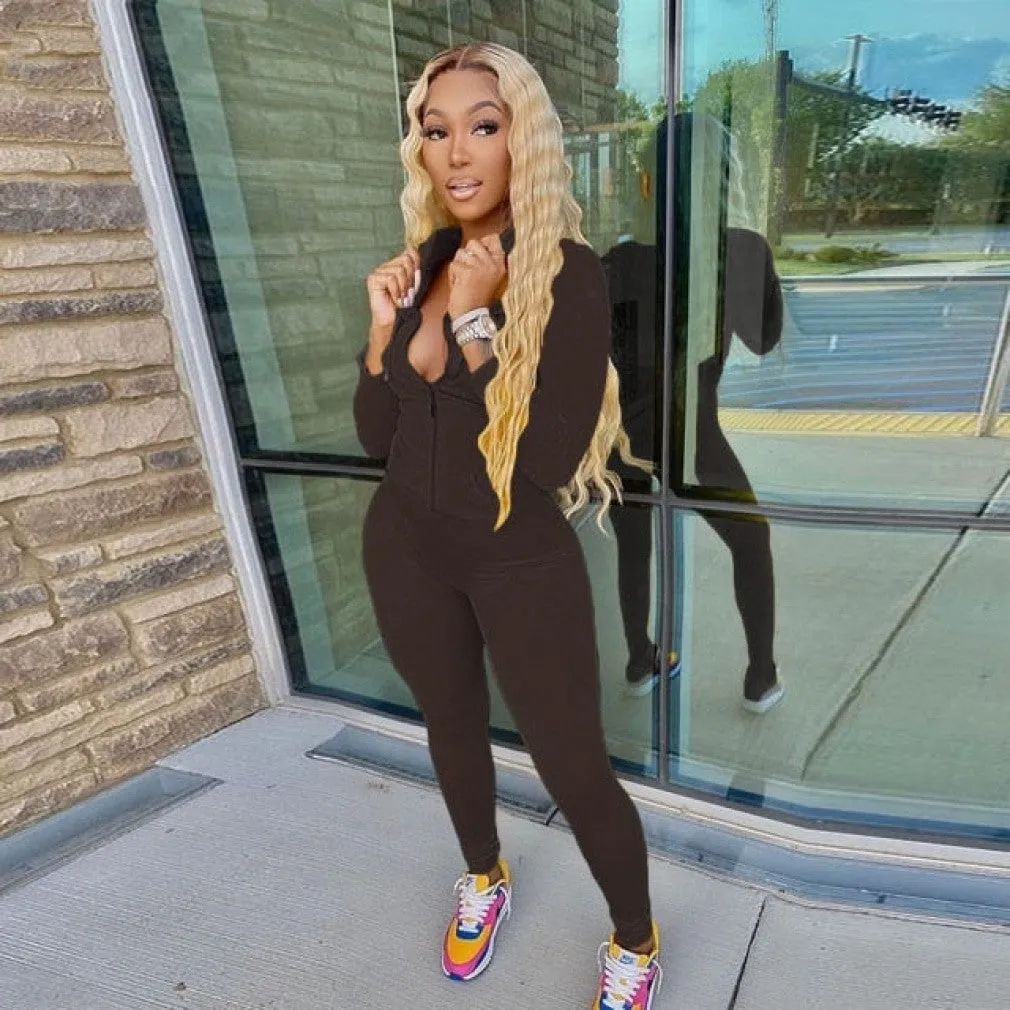 ContiNent 33 Two Piece Set Tracksuit Women Festival Clothing Fall Winter Top Pant Sweat Suits Neon 2 Piece Outfits Matching Sets