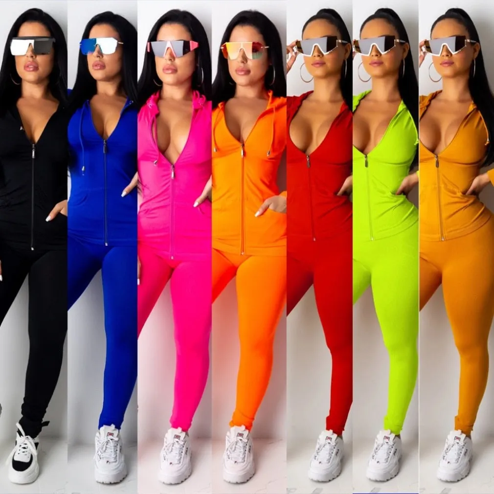 ContiNent 33 Two Piece Set Tracksuit Women Festival Clothing Fall Winter Top Pant Sweat Suits Neon 2 Piece Outfits Matching Sets