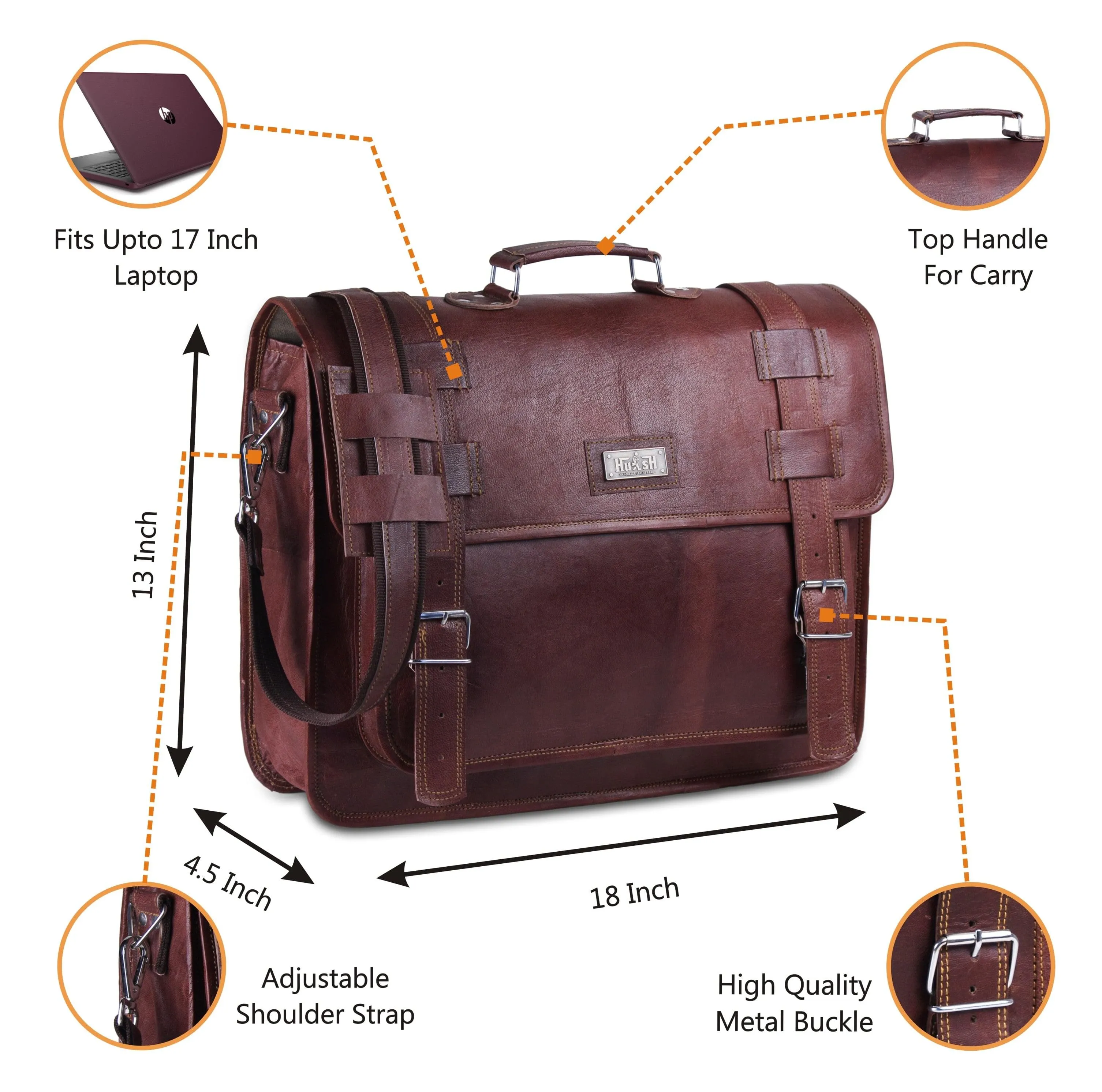 Convertible Leather Messenger Bag