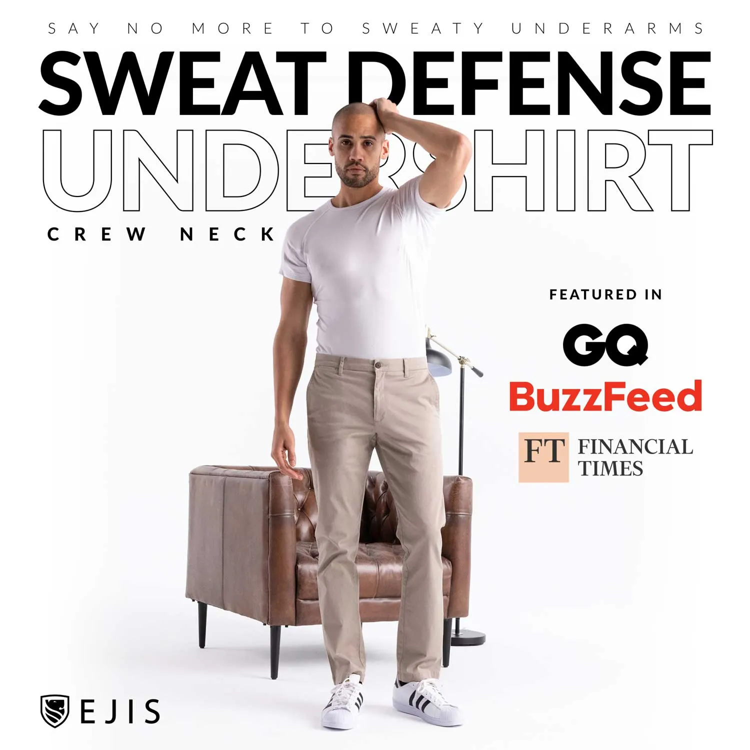 Crew Neck Micro Modal Sweat Proof Undershirt For Men - Grey 3-Pack