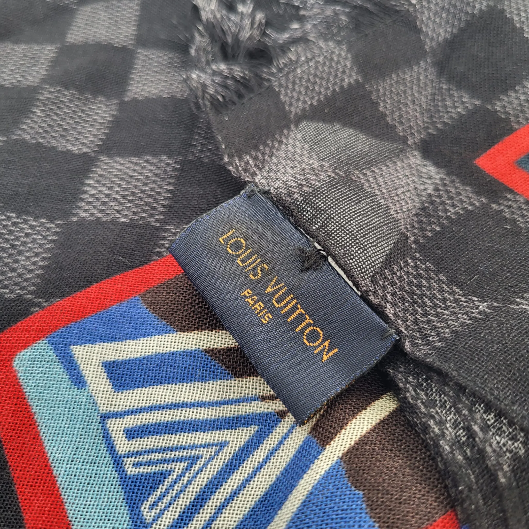 Damier Alpes Shawl Scarf