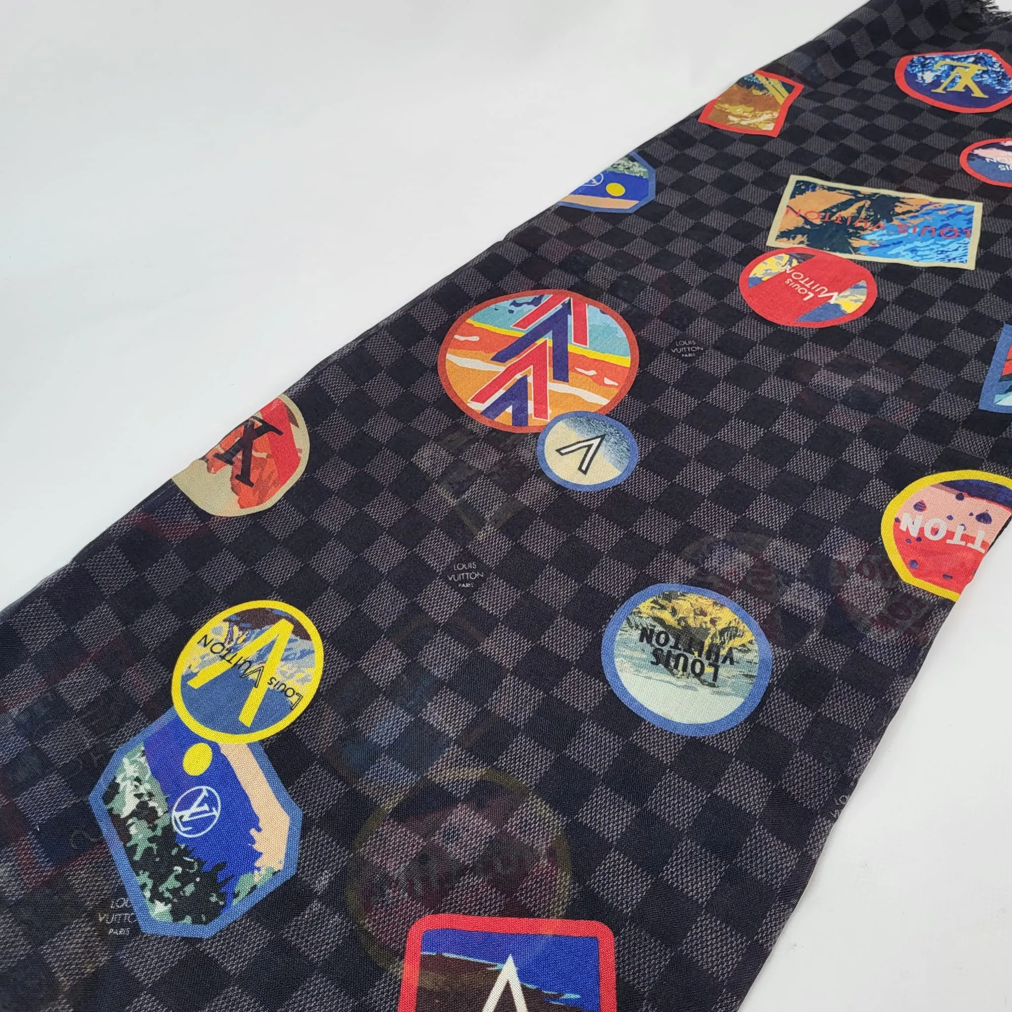 Damier Alpes Shawl Scarf