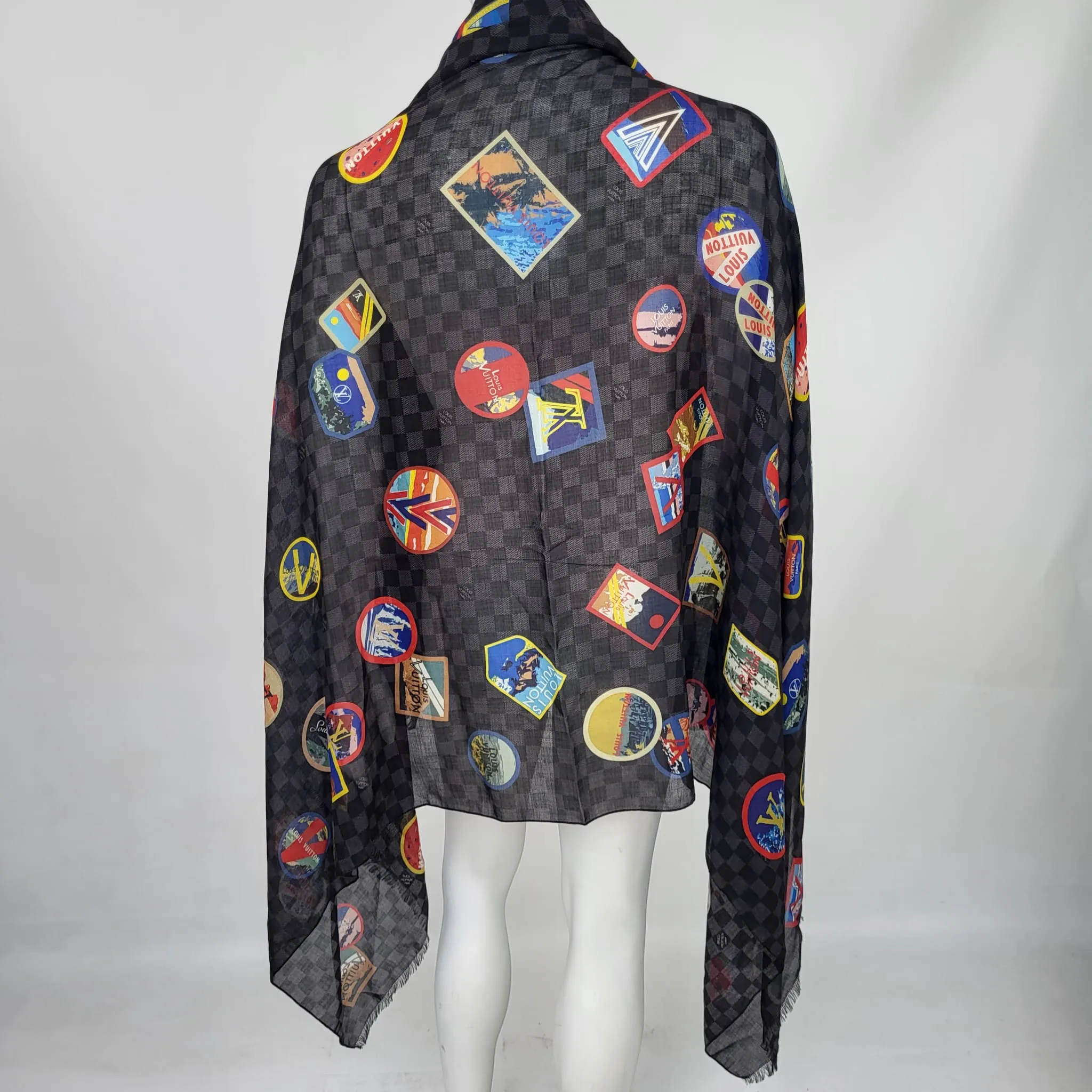 Damier Alpes Shawl Scarf