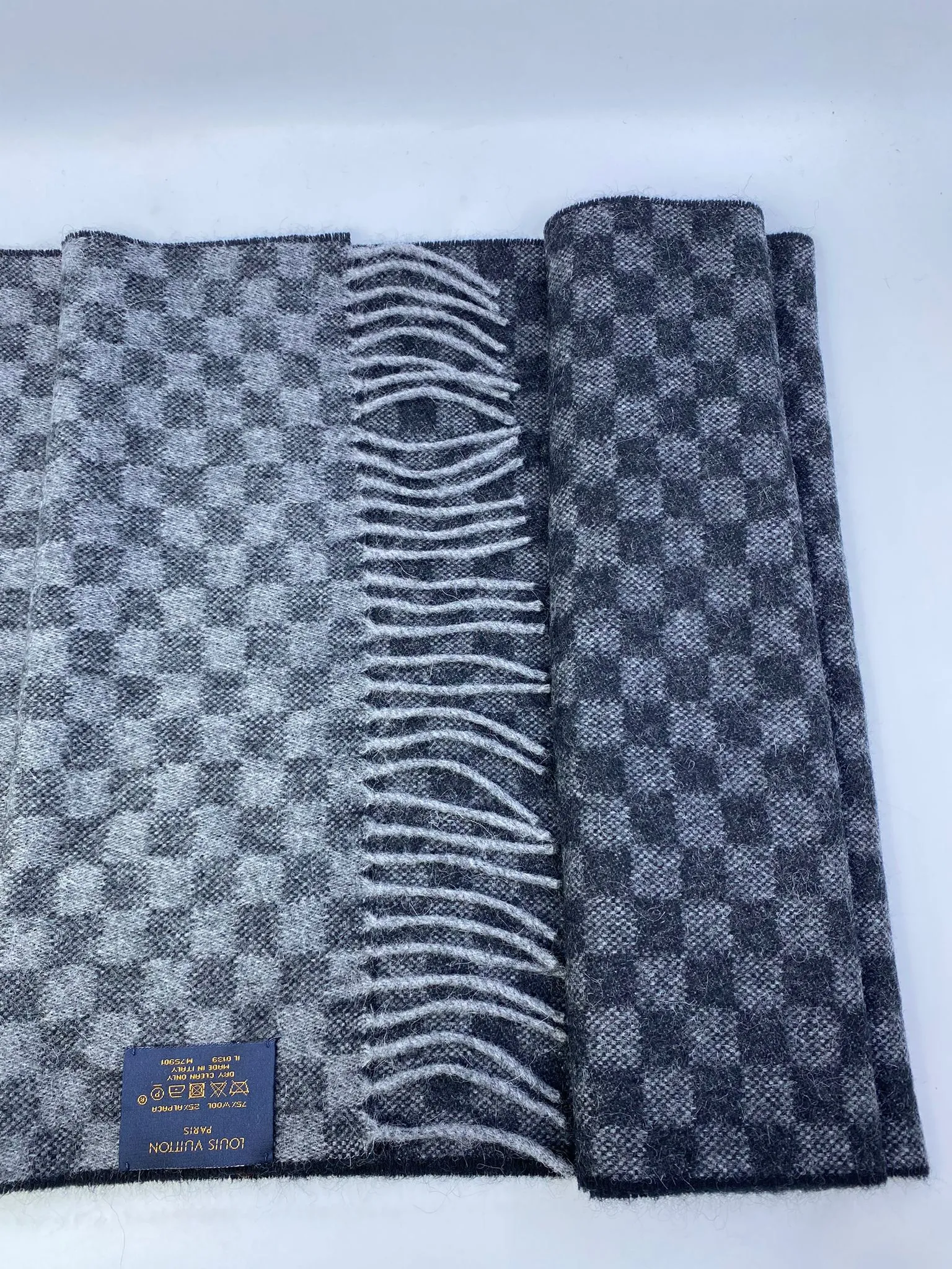 Damier Graphite Map Scarf