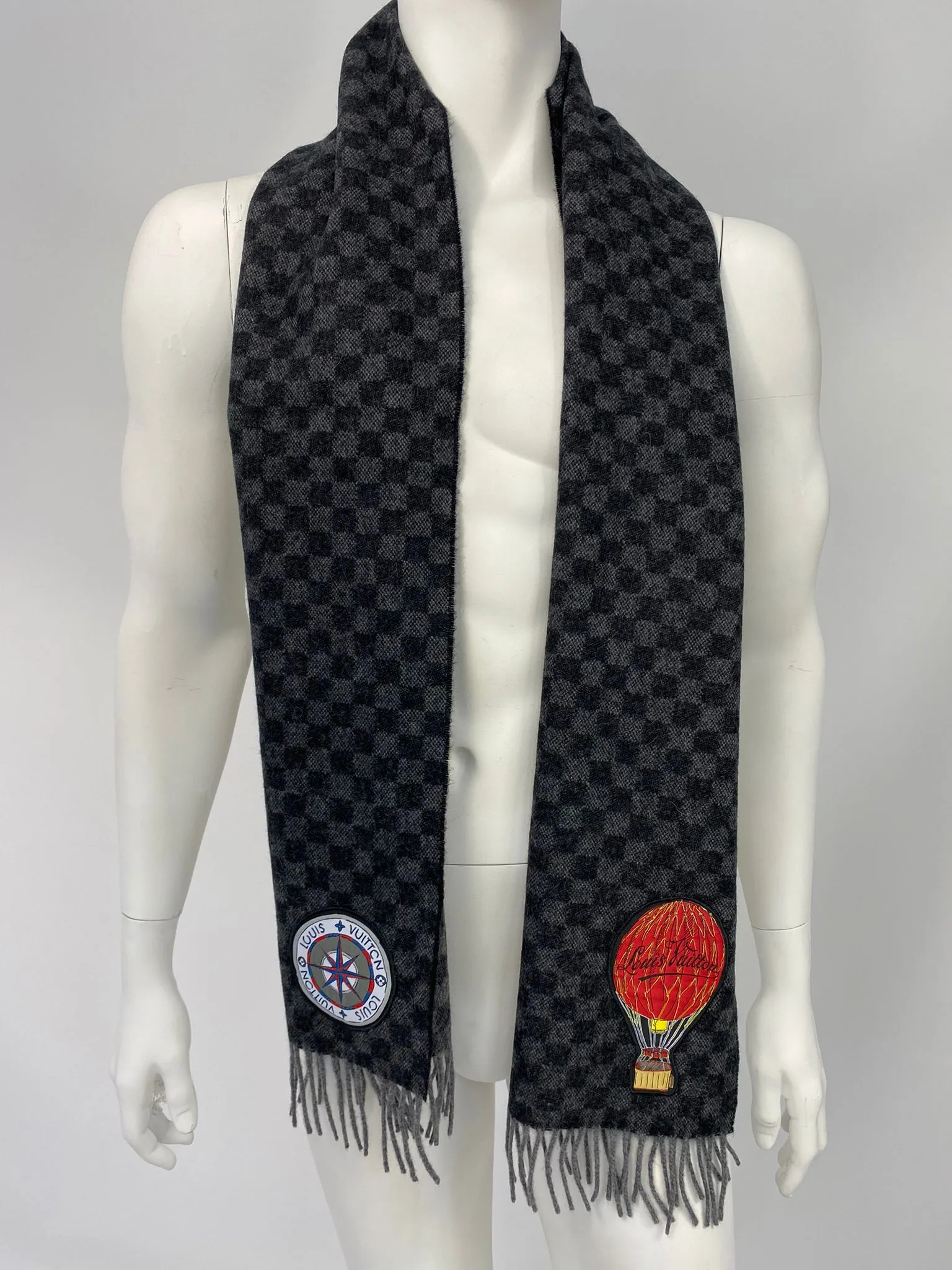 Damier Graphite Map Scarf