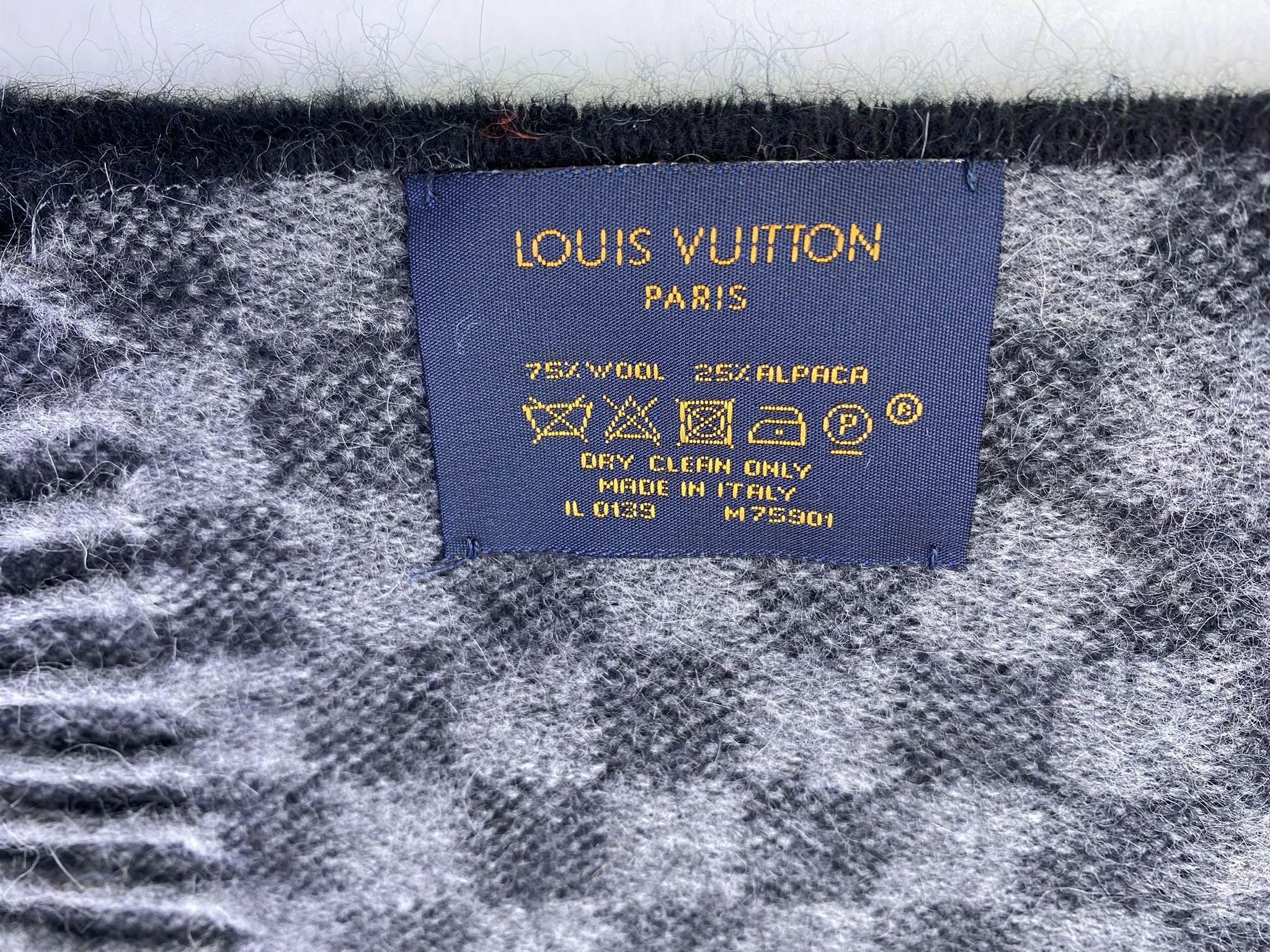 Damier Graphite Map Scarf