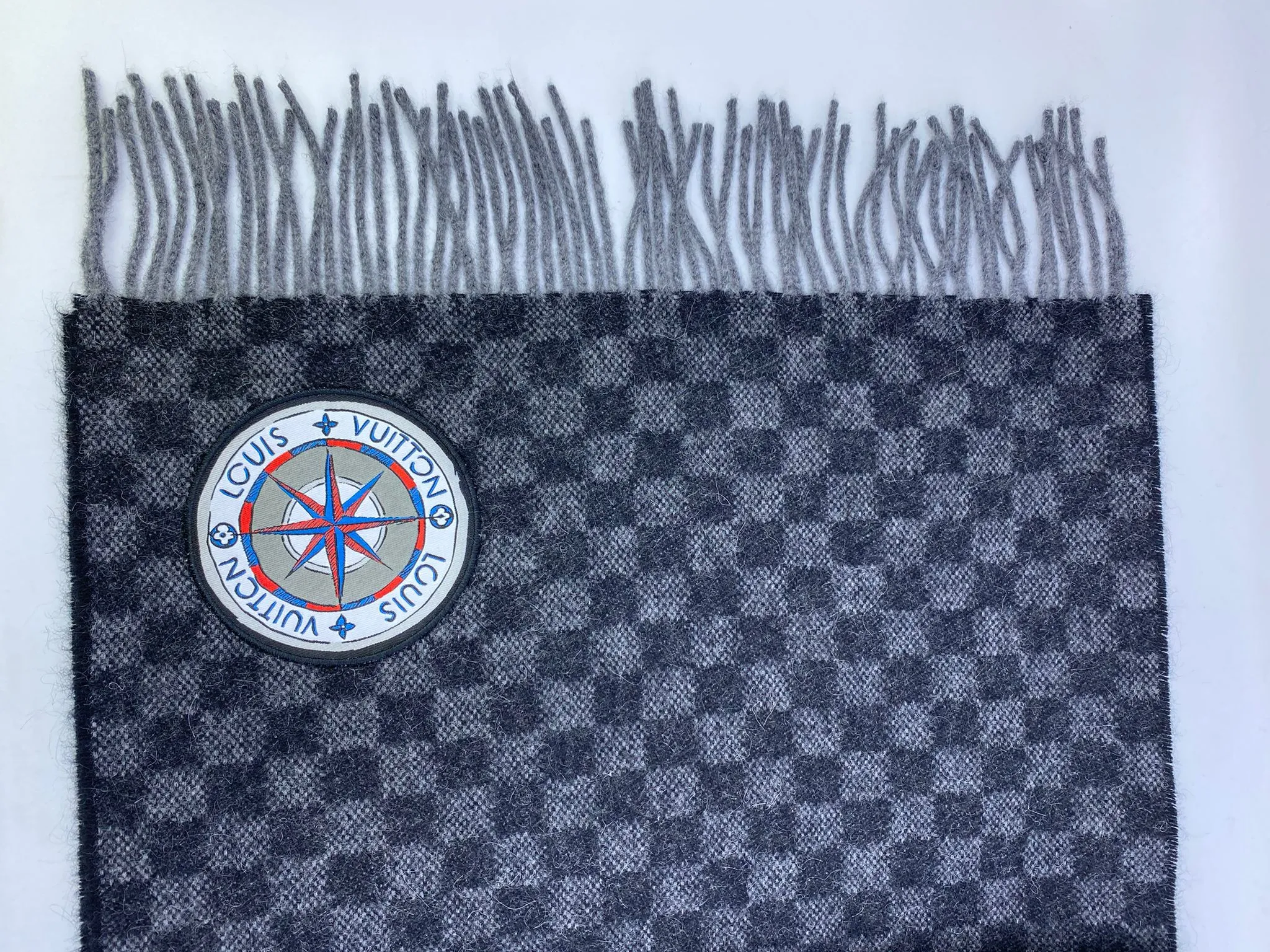 Damier Graphite Map Scarf