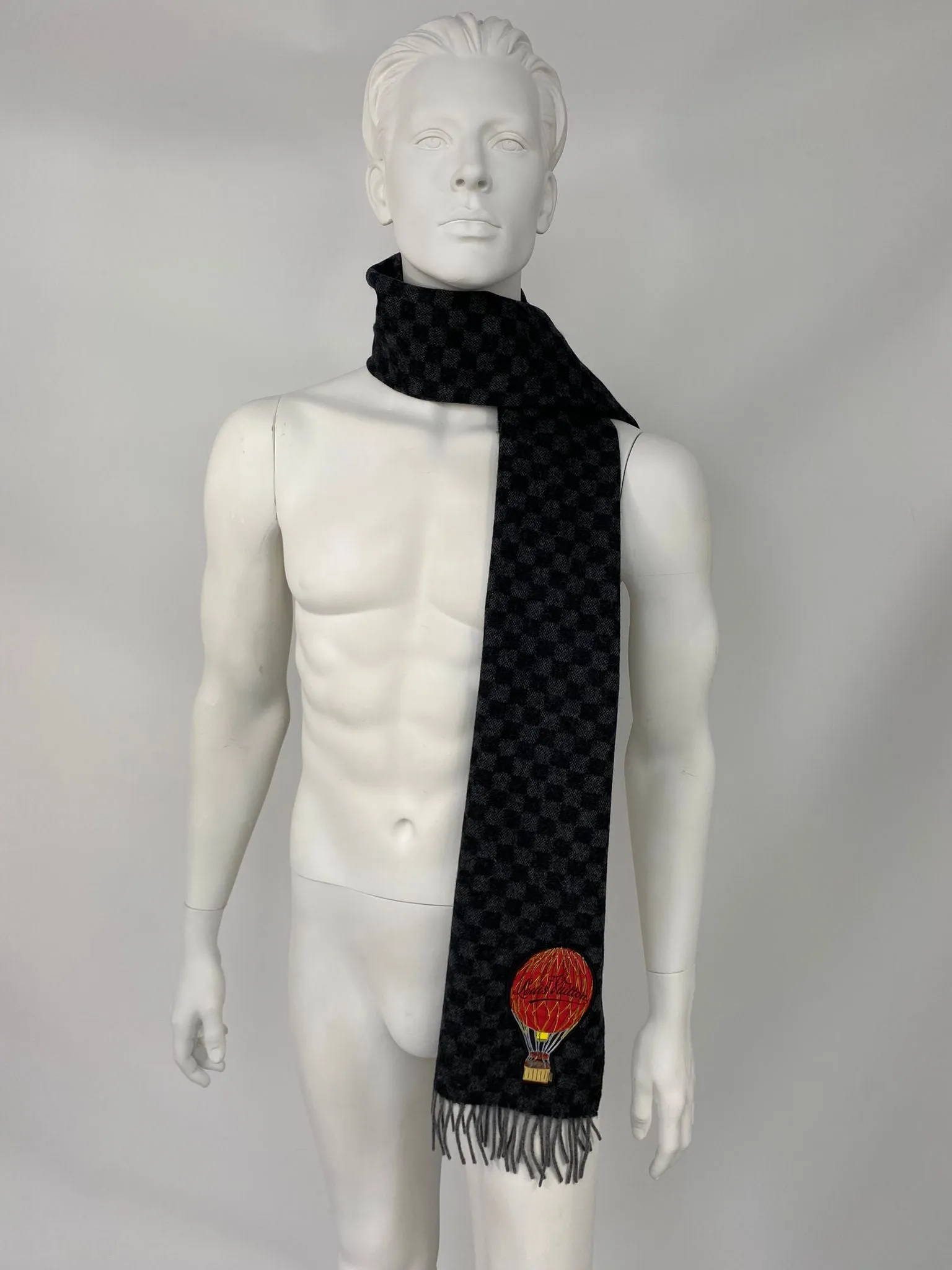 Damier Graphite Map Scarf