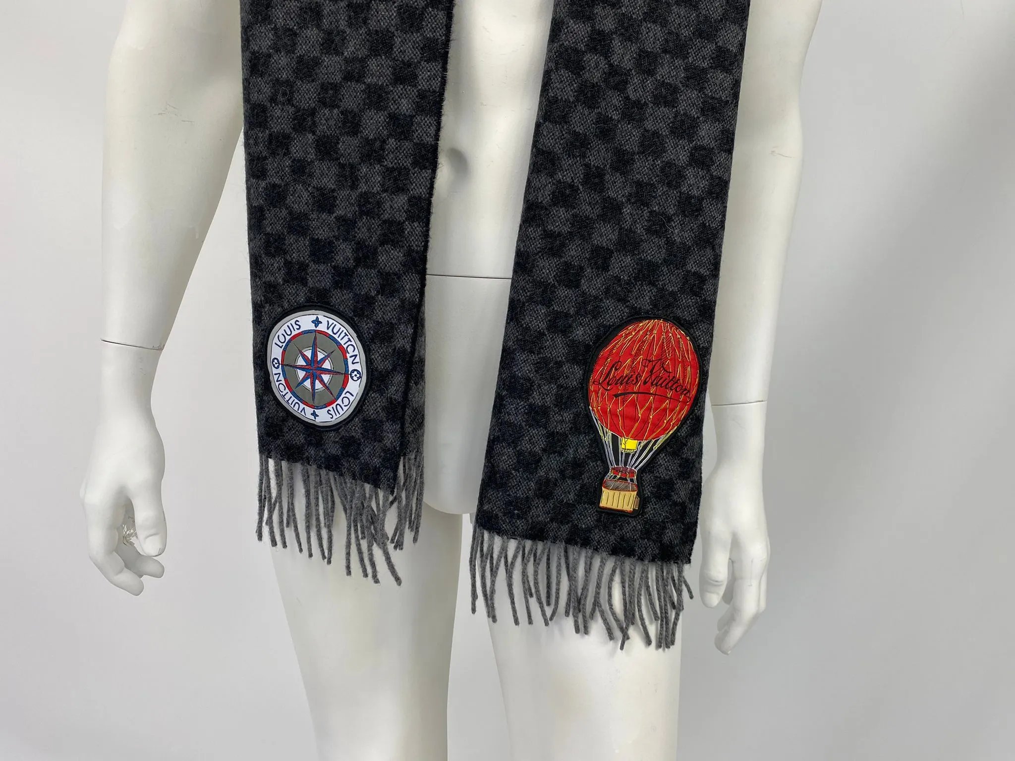 Damier Graphite Map Scarf