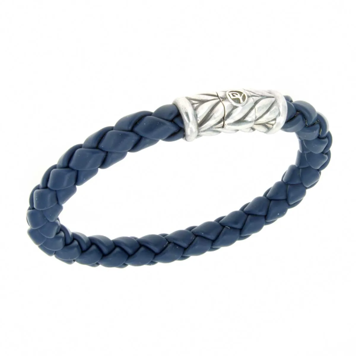 David Yurman Chevron Rubber Weave Bracelet in Blue
