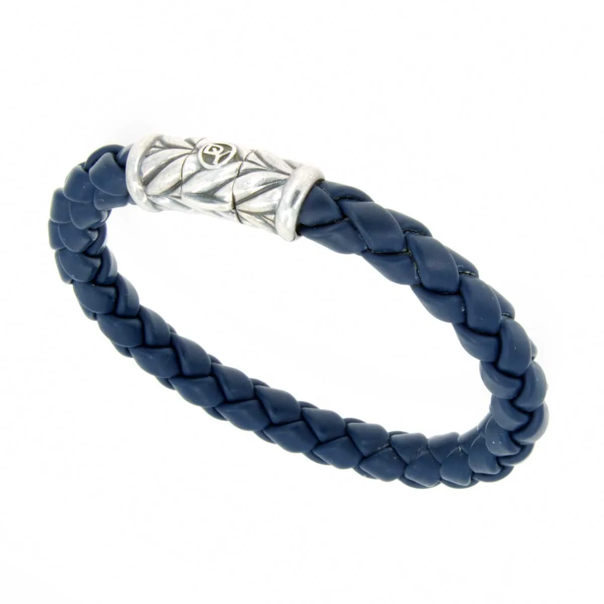 David Yurman Chevron Rubber Weave Bracelet in Blue