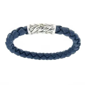 David Yurman Chevron Rubber Weave Bracelet in Blue