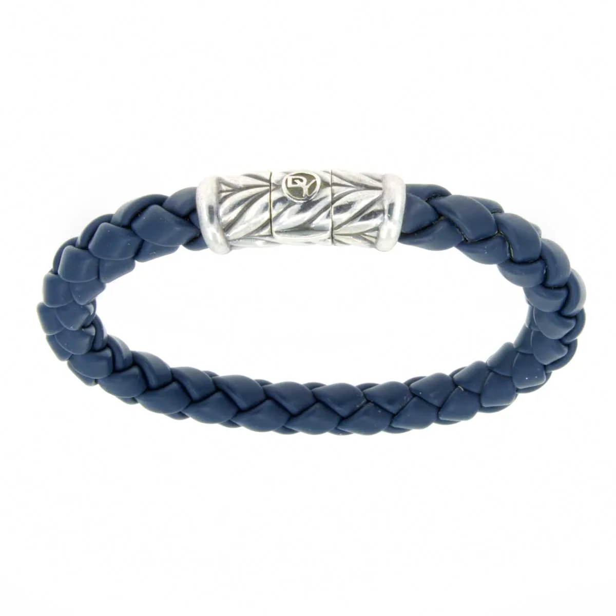 David Yurman Chevron Rubber Weave Bracelet in Blue