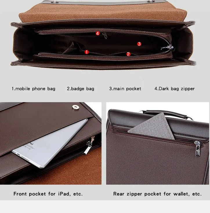 Davis Leather Laptop Bag For Men