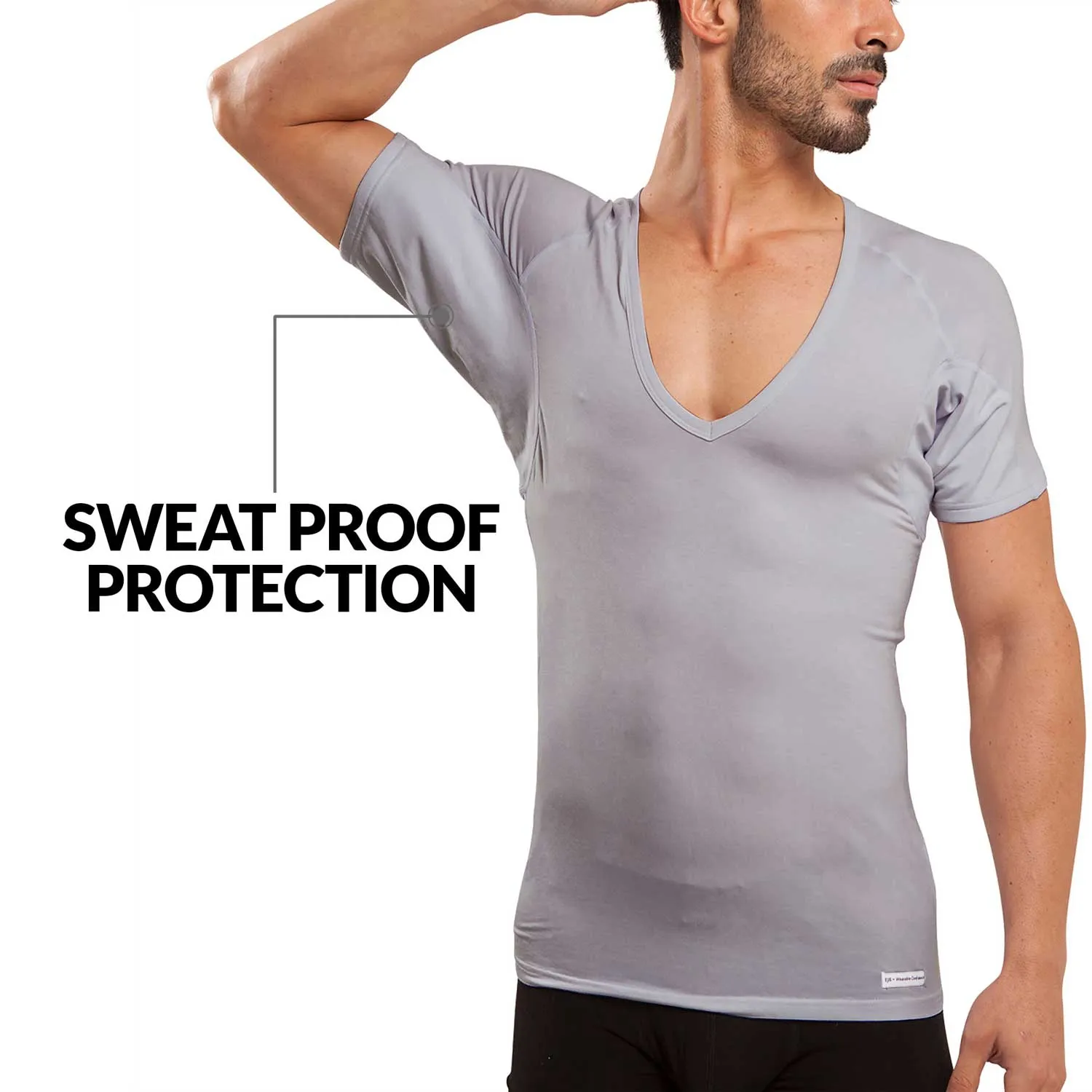 Deep V Micro Modal Sweat Proof Undershirt For Men