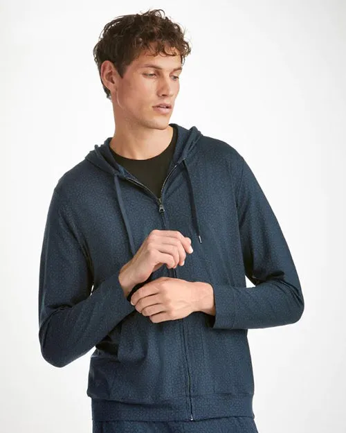 DEREK ROSE | London Micro Modal Hoodie | Navy