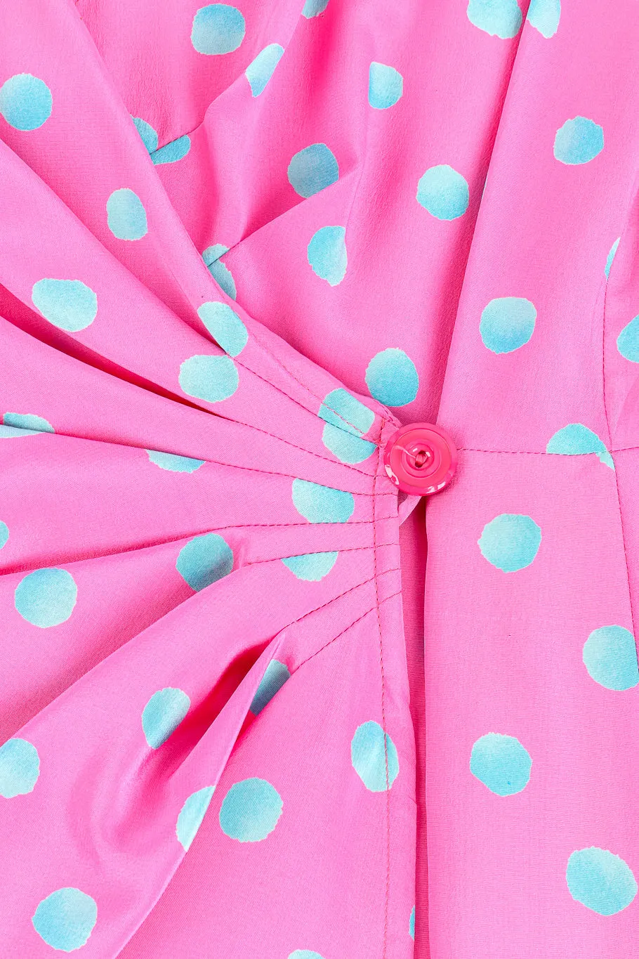 Dotted Drape Wrap Dress