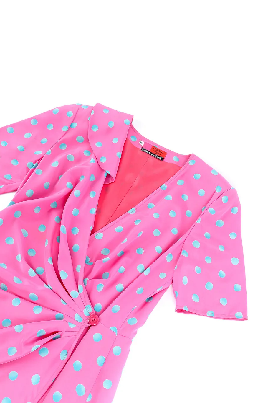 Dotted Drape Wrap Dress