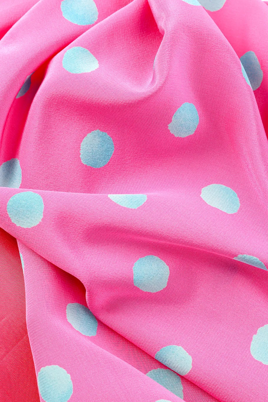 Dotted Drape Wrap Dress