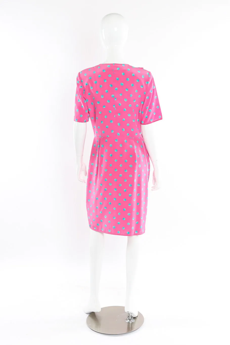 Dotted Drape Wrap Dress