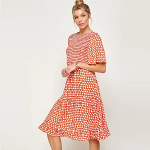 Dotty Charm Tiered Dress