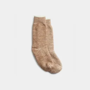 Double Face Crew Socks, Camel