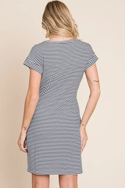 Emerson Striped Tie Waist Dress
