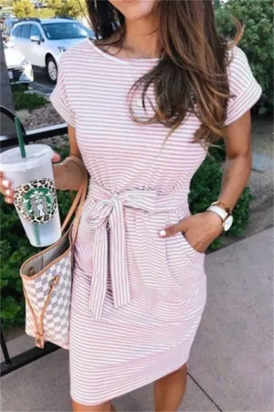 Emerson Striped Tie Waist Dress